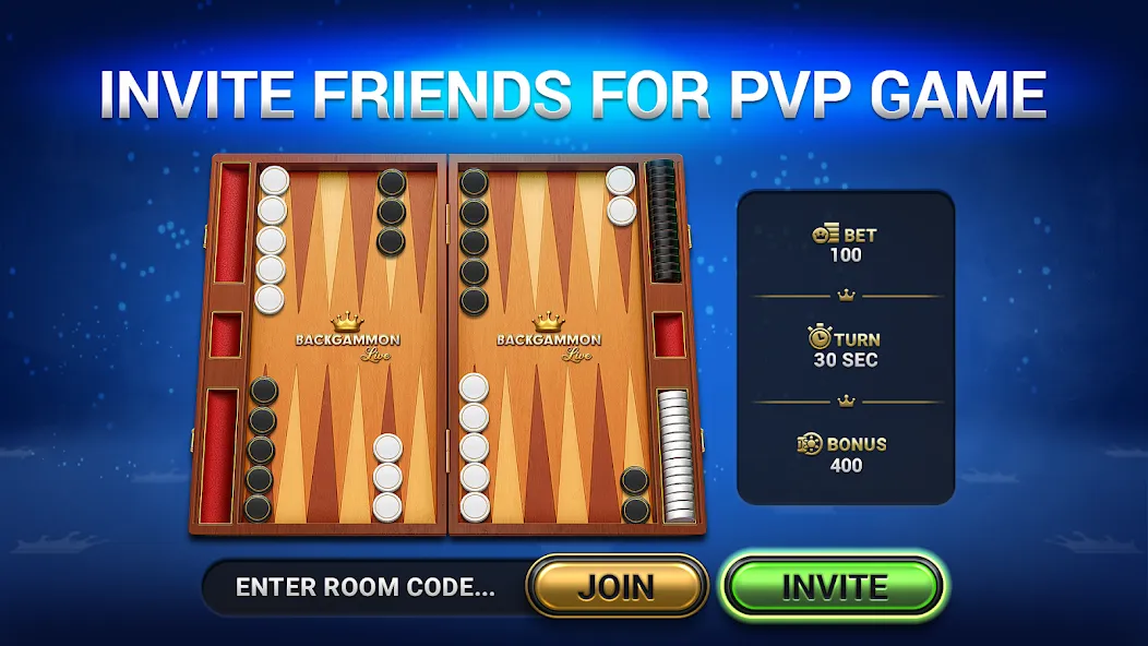 Backgammon Live - Online Games (Бэкгаммон Лайв)  [МОД Много денег] Screenshot 1