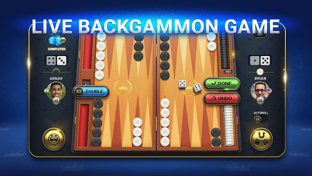 Backgammon Live - Online Games (Бэкгаммон Лайв)  [МОД Много денег] Screenshot 2