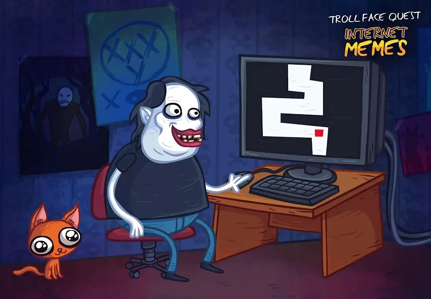 Troll Face Quest Internet Meme (Тролль Фейс Квест Интернет Мем)  [МОД Меню] Screenshot 1