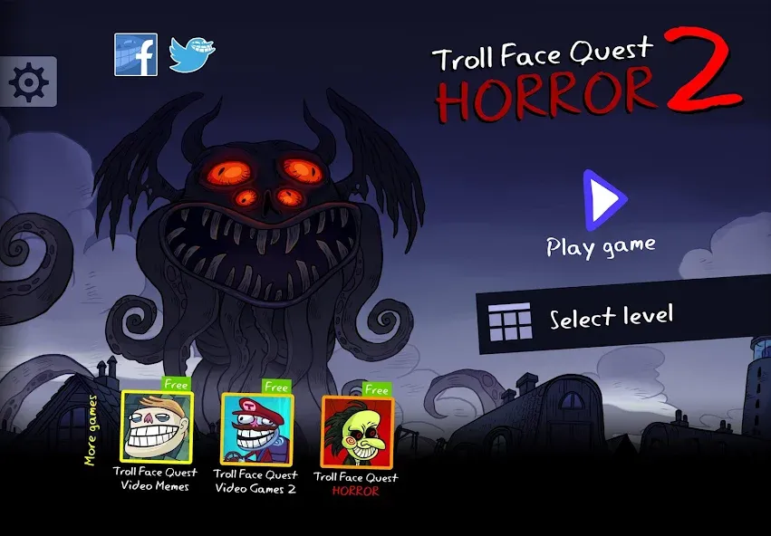 Troll Face Quest: Horror 2 (Тролль Фейс Квест)  [МОД Все открыто] Screenshot 1