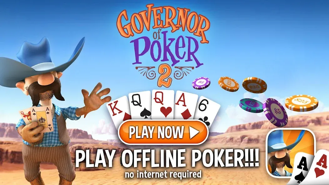 Governor of Poker 2 - Offline  [МОД Бесконечные монеты] Screenshot 1