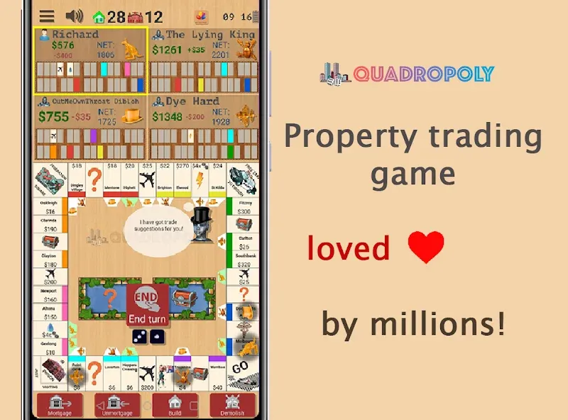 Quadropoly - Classic Business  [МОД Unlocked] Screenshot 1