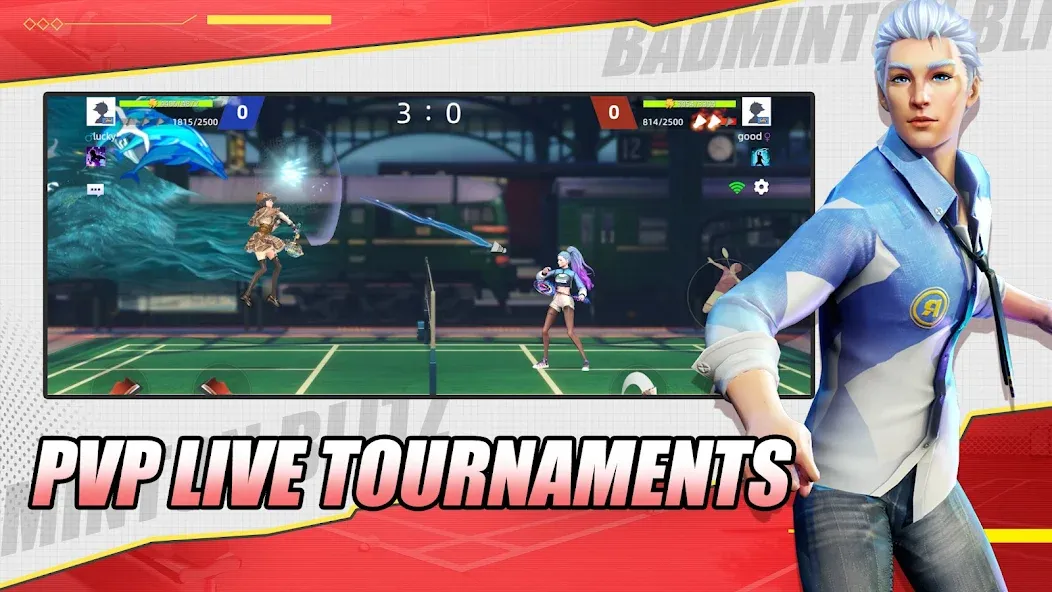 Badminton Blitz - PVP online (Бэдминтон Блиц)  [МОД Unlimited Money] Screenshot 4