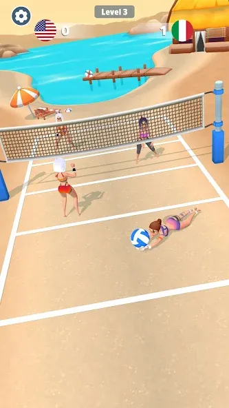 Beach Volleyball Game (Бичволлейбол игра)  [МОД Меню] Screenshot 3