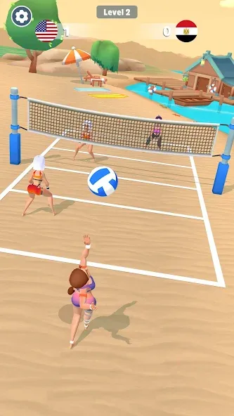 Beach Volleyball Game (Бичволлейбол игра)  [МОД Меню] Screenshot 4