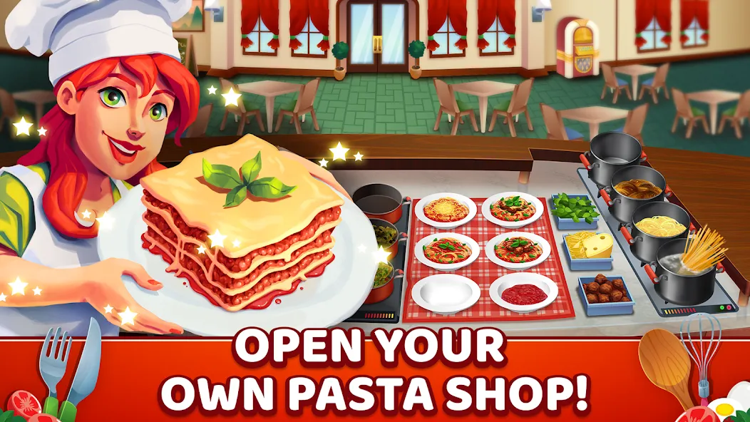 My Pasta Shop: Cooking Game (Мой Паста Шоп)  [МОД Все открыто] Screenshot 1