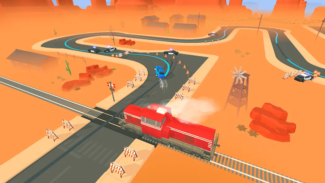 Line Race: Police Pursuit (Лайн Рейс)  [МОД Unlimited Money] Screenshot 1