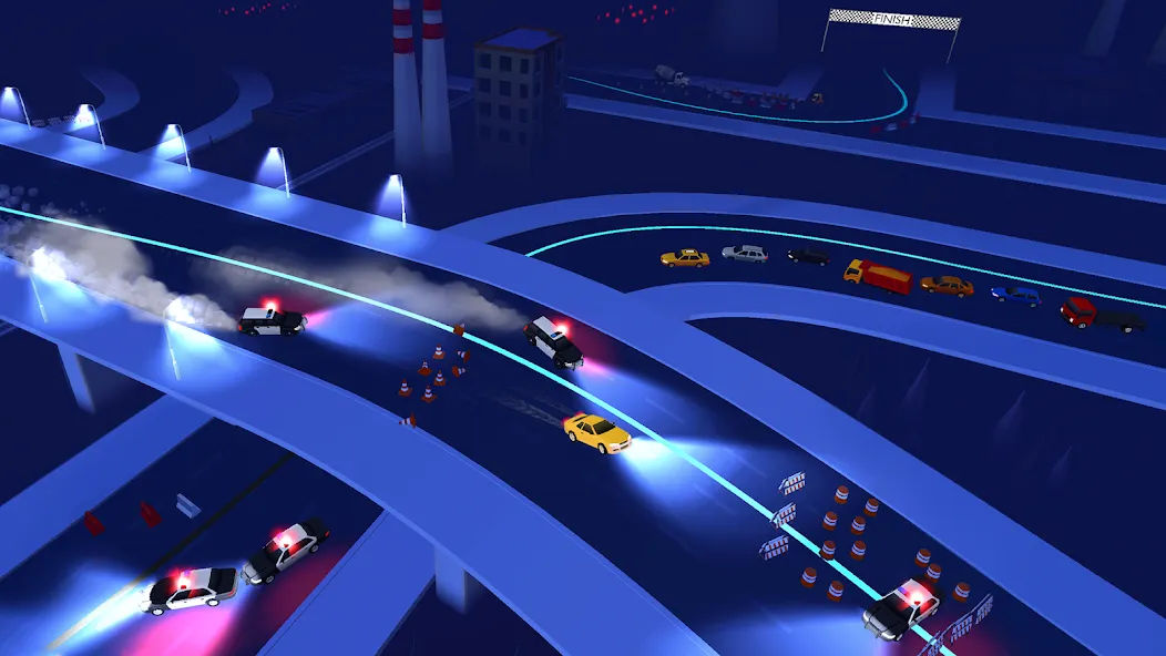 Line Race: Police Pursuit (Лайн Рейс)  [МОД Unlimited Money] Screenshot 3