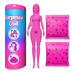 Скачать взломанную Color Reveal Suprise Doll Game (Цветной сюрпризный кукольный игровой набор)  [МОД Menu] - последняя версия apk на Андроид