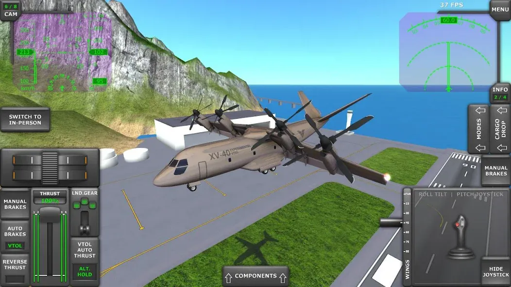 Turboprop Flight Simulator (Турбовинтовой симулятор полета 3D)  [МОД Много денег] Screenshot 4