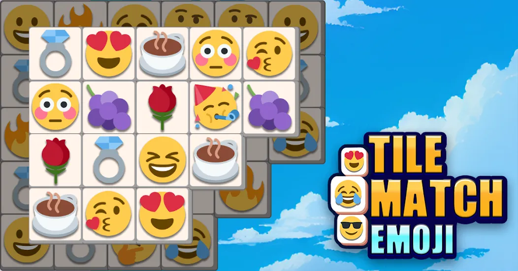 Tile Match Emoji -Triple Tile (Тил Матч Эмоджи)  [МОД Много монет] Screenshot 1