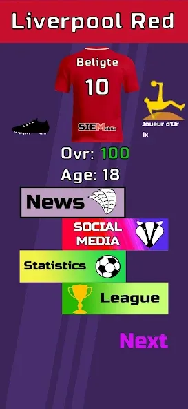 Football Career Sim (Футбольный Карьерный Симулятор)  [МОД Бесконечные деньги] Screenshot 2