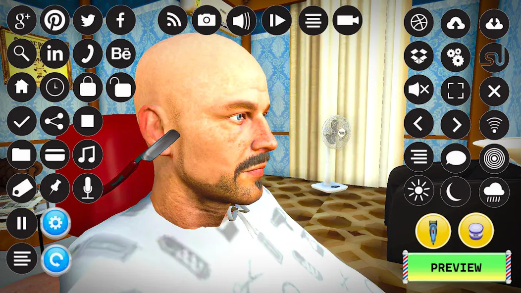 Barber Shop Hair Cut Sim Games (Барбершоп игры на подстригание волос)  [МОД Menu] Screenshot 5