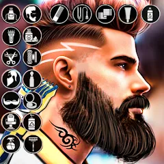 Взломанная Barber Shop Hair Cut Sim Games (Барбершоп игры на подстригание волос)  [МОД Menu] - полная версия apk на Андроид