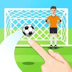 Взломанная Penalty Shootout Game Offline (Пенальти игра без подключения к интернету)  [МОД Бесконечные деньги] - последняя версия apk на Андроид