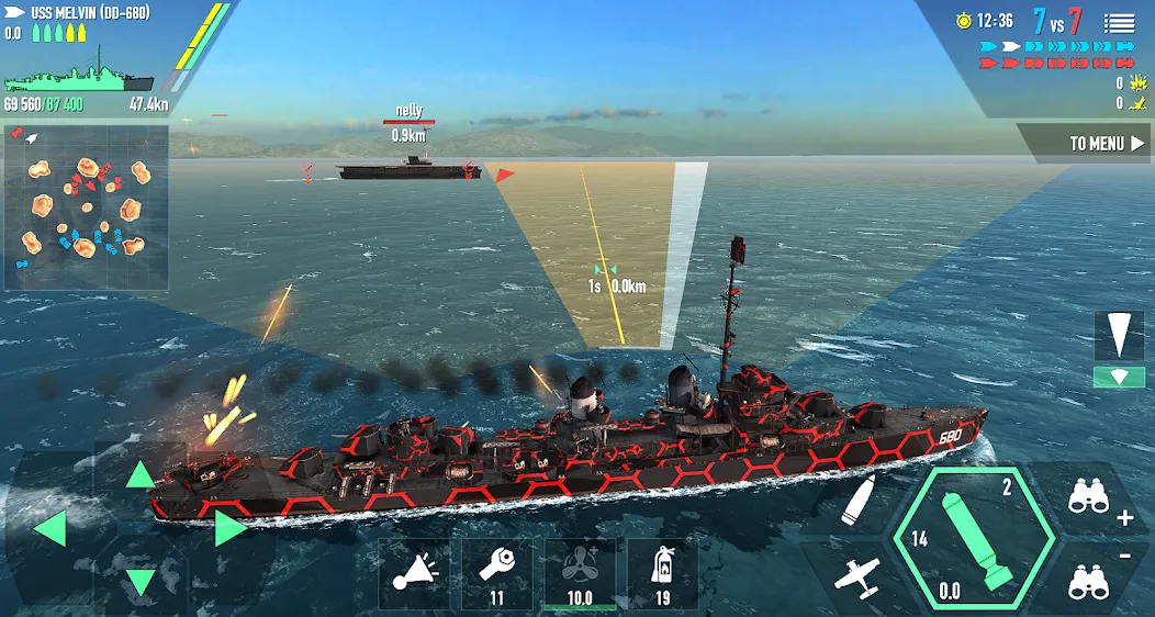 Battle of Warships: Online (Баттл оф Уоршипс)  [МОД Unlimited Money] Screenshot 2