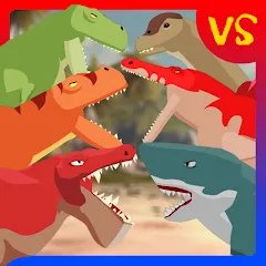 Взломанная T-Rex Fights Dinosaurs  [МОД Много денег] - последняя версия apk на Андроид