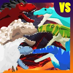 Скачать взломанную T-Rex Fights More Dinosaurs  [МОД Unlocked] - последняя версия apk на Андроид