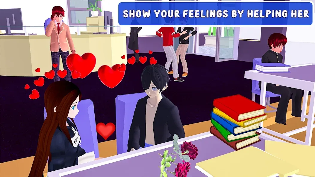 Anime High School Love Story  [МОД Menu] Screenshot 2