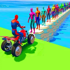 Скачать взлом ATV Quads Bike Stunt Racing 3D (Квадроциклы Супергерои Гонки)  [МОД Меню] - полная версия apk на Андроид