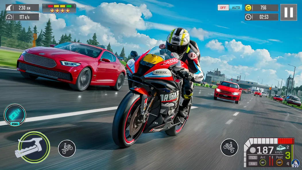 Moto Racing 3d Motorcycle Game (Дерт Байк Рейсинг 3Д)  [МОД Меню] Screenshot 1