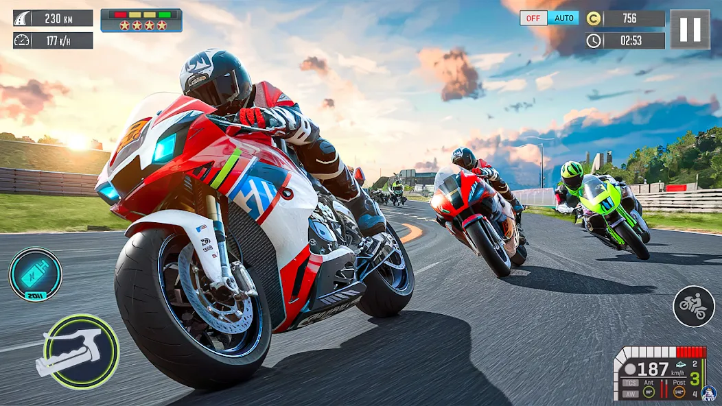 Moto Racing 3d Motorcycle Game (Дерт Байк Рейсинг 3Д)  [МОД Меню] Screenshot 3