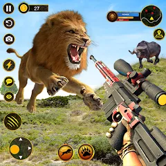 Взлом Sniper Animal Deer Hunter Game (Снайперские игры на животных)  [МОД Mega Pack] - последняя версия apk на Андроид