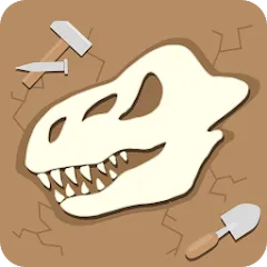 Взлом Dino Fossil Dig - Jurassic Adv (Дино Фоссил Диг)  [МОД Menu] - полная версия apk на Андроид