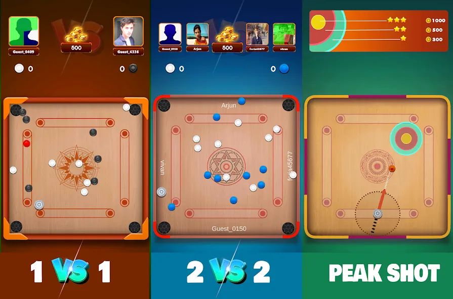 Carrom Board Clash : Pool game (Карром борд пул игра)  [МОД Меню] Screenshot 4