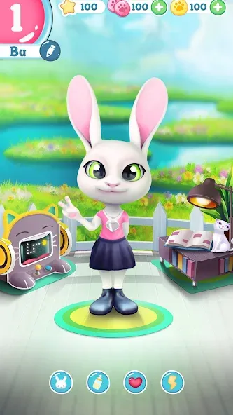 Bu Bunny - Cute pet care game  [МОД Много монет] Screenshot 4