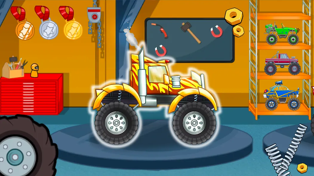 Kids Monster Truck Racing Game  [МОД Unlocked] Screenshot 5