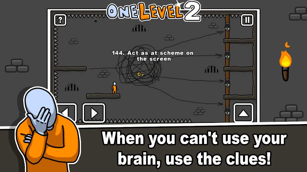 One Level 2 Stickman Jailbreak (Уан Левел 2)  [МОД Много монет] Screenshot 5