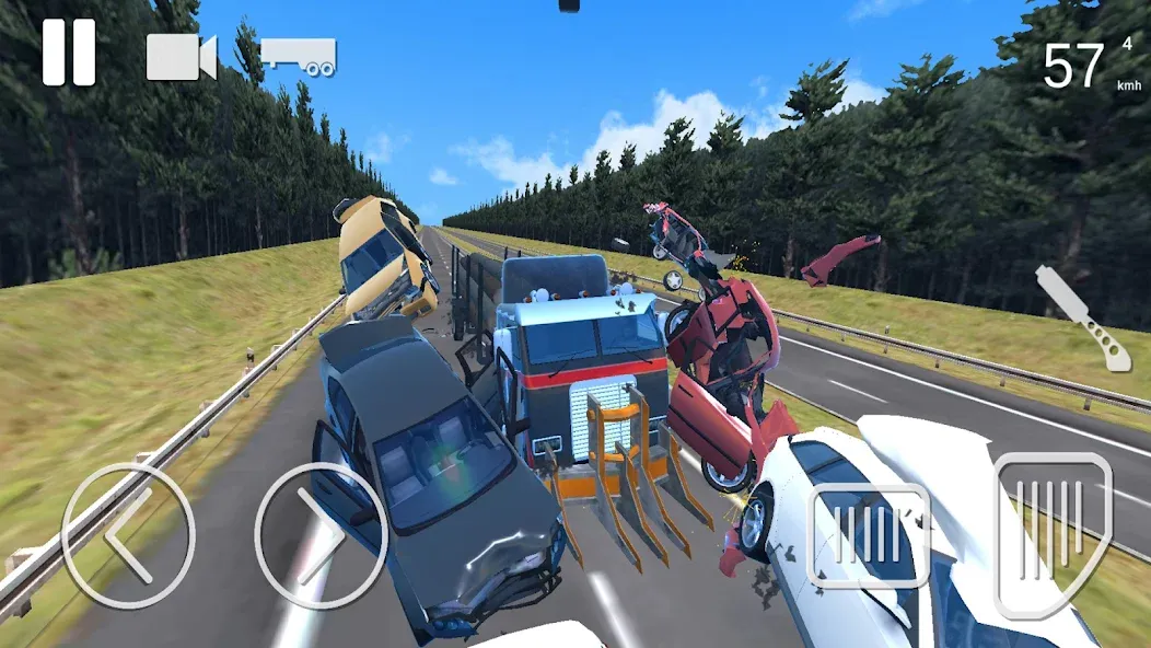 Truck Crash Simulator Accident (Симулятор ДТП с грузовиком)  [МОД Unlimited Money] Screenshot 2