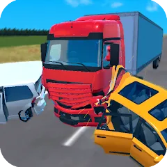 Скачать взломанную Truck Crash Simulator Accident (Симулятор ДТП с грузовиком)  [МОД Unlimited Money] - последняя версия apk на Андроид