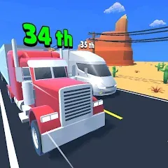 Скачать взлом Idle Truck Racing : Cybertruck (Айдл Трак Рейсинг)  [МОД Много денег] - полная версия apk на Андроид