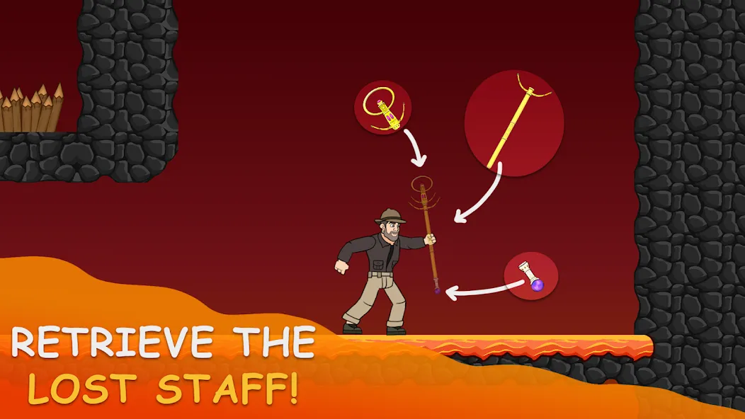 Volcano Escape (Вулканическое бегство)  [МОД Бесконечные монеты] Screenshot 5