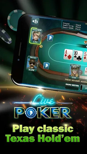 Live Poker Tables–Texas holdem  [МОД Menu] Screenshot 1