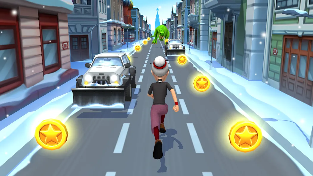 Angry Gran Run - Running Game (Энгри Гран Ран)  [МОД Unlimited Money] Screenshot 1