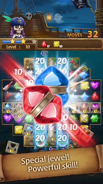 Jewels Ghost Ship: jewel games (Джуэлз Гост Шип)  [МОД Menu] Screenshot 1