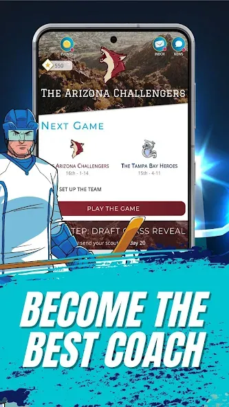 Astonishing Hockey Manager (Астонишинг Хоккей Менеджер)  [МОД Unlocked] Screenshot 1