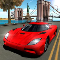 Скачать взломанную Car Driving Simulator: NY (Симулятор вождения автомобиля)  [МОД Много денег] - полная версия apk на Андроид