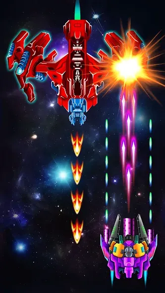 Galaxy Attack: Shooting Game (Гэлэкси Аттак)  [МОД Mega Pack] Screenshot 4