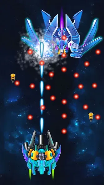 Galaxy Attack: Shooting Game (Гэлэкси Аттак)  [МОД Mega Pack] Screenshot 5