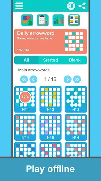 Crossword: Arrowword puzzles  [МОД Mega Pack] Screenshot 3