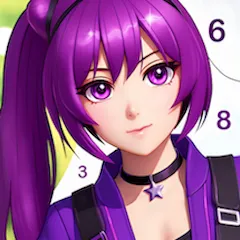 Скачать взломанную Anime Manga Color by Numbers  [МОД Unlimited Money] - последняя версия apk на Андроид