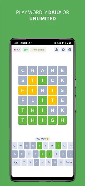 Wordly - Daily Word Game  [МОД Много денег] Screenshot 1