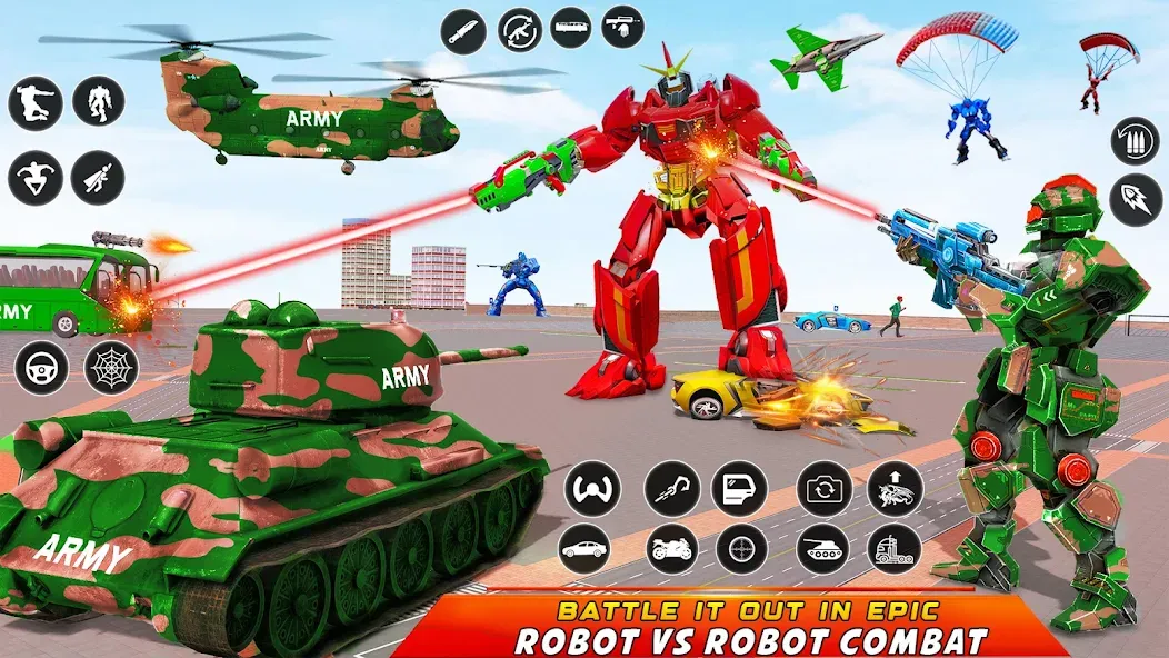 Army Bus Robot Car Game 3d  [МОД Unlocked] Screenshot 4