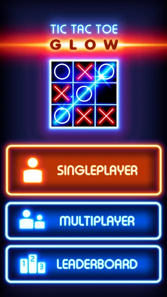 Tic Tac Toe Glow: 2 Players  [МОД Mega Pack] Screenshot 1