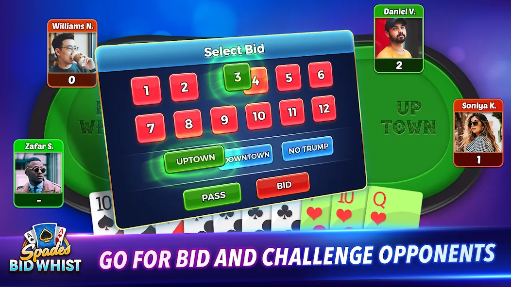 Spades: Bid Whist Classic Game (Бид Вист Классик)  [МОД Бесконечные монеты] Screenshot 5