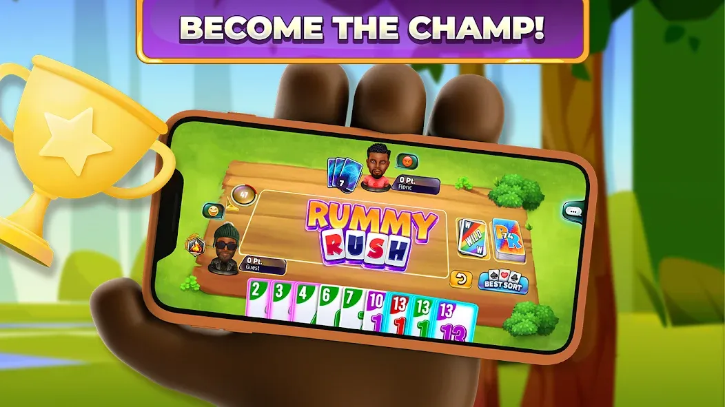 Rummy Rush - Classic Card Game (Рамми Раш)  [МОД Бесконечные деньги] Screenshot 5